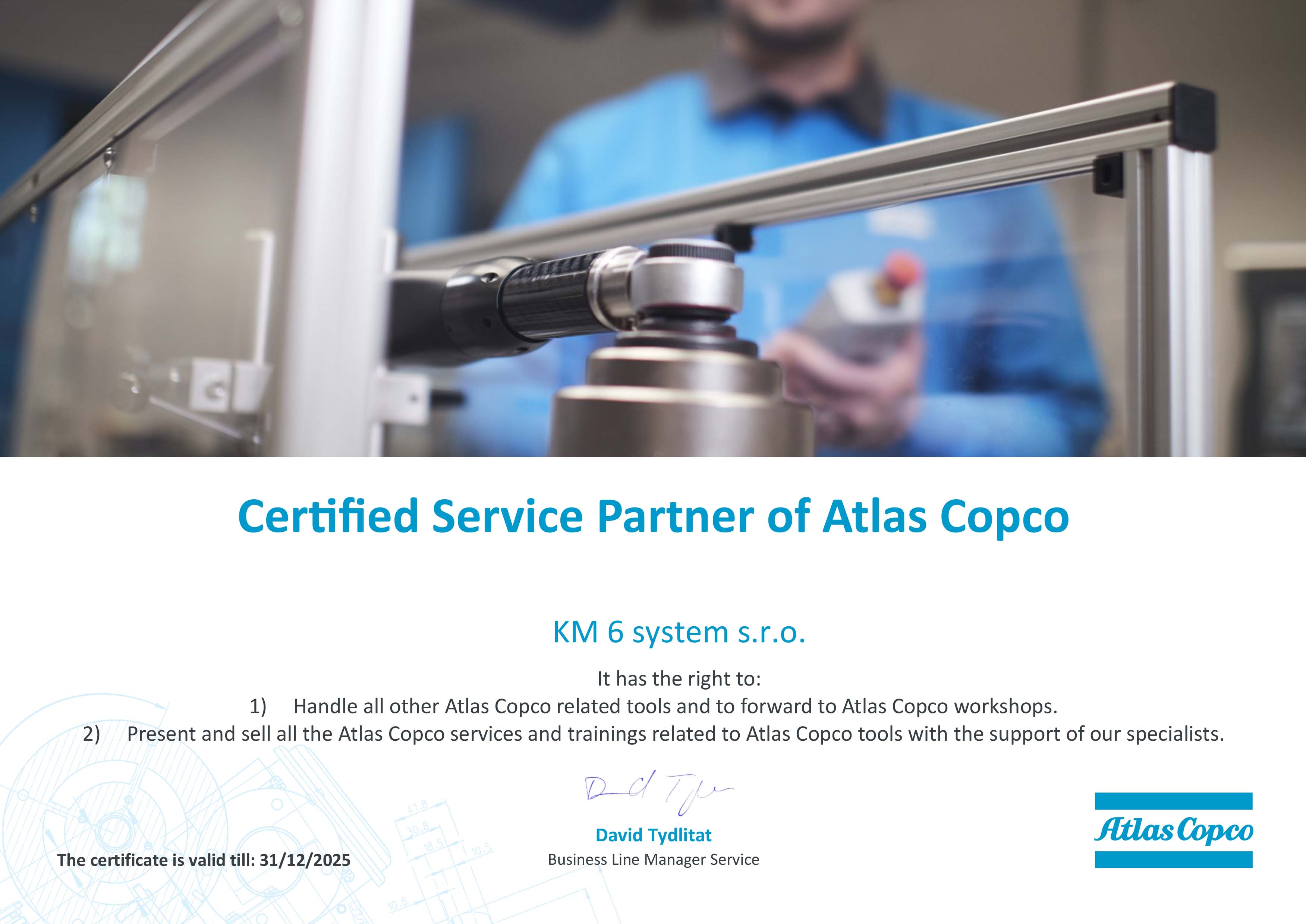 Certifikovaný servisní partner Atlas Copco
